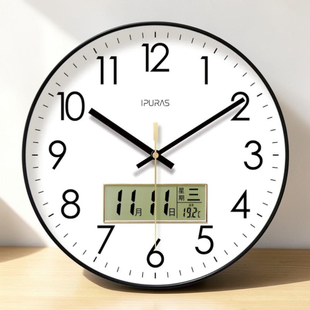 EcoDial Smart Wall Clock with Thermometer