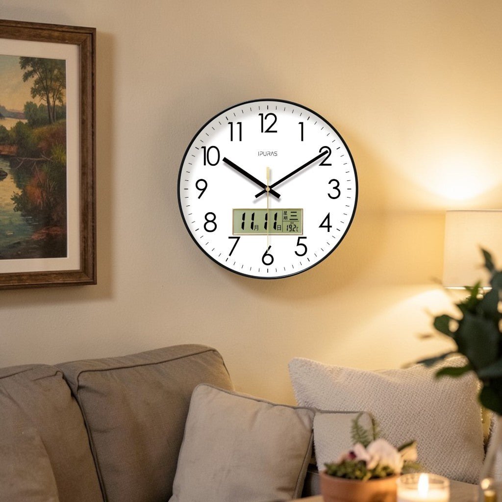 EcoDial Smart Wall Clock with Thermometer