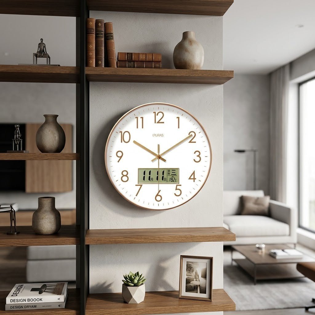 EcoDial Smart Wall Clock with Thermometer
