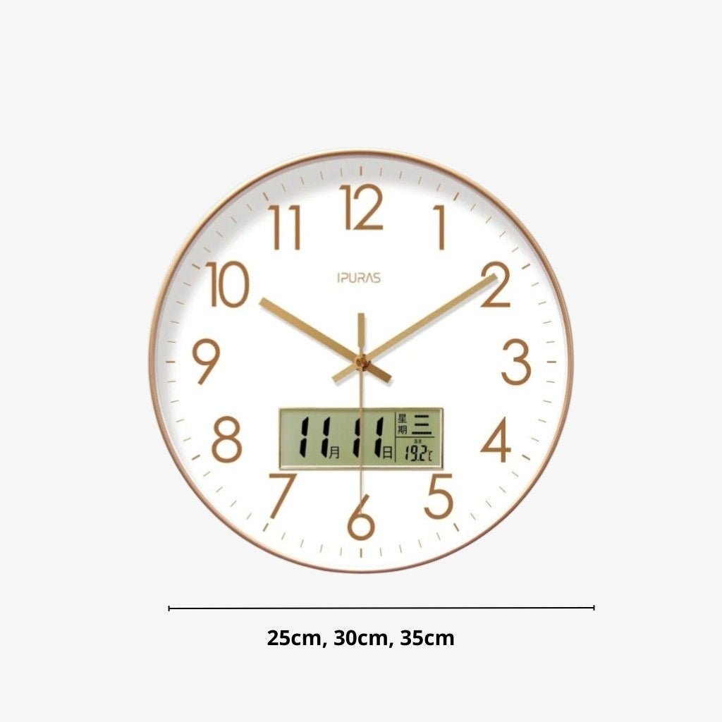 EcoDial Smart Wall Clock with Thermometer
