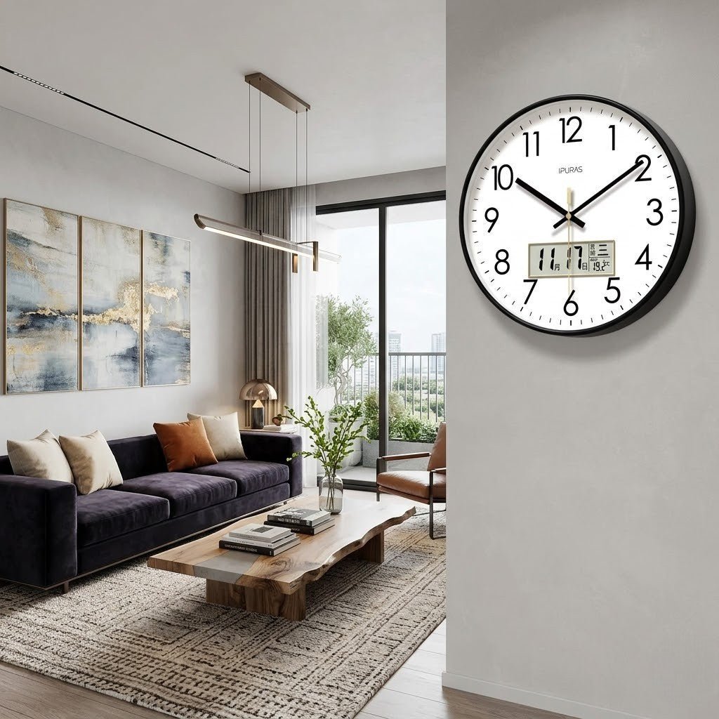 EcoDial Smart Wall Clock with Thermometer