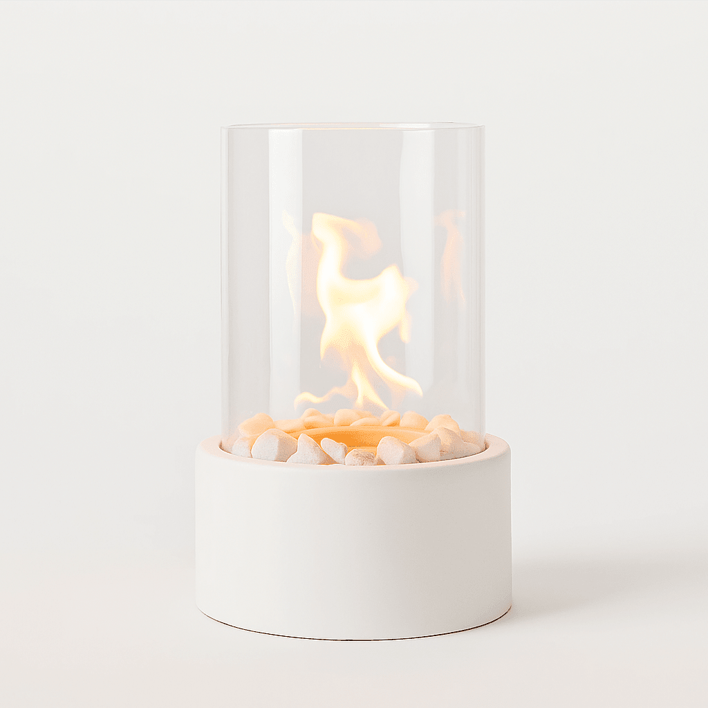 Fire Pit Tabletop Cozy Portable Cylinder Flame