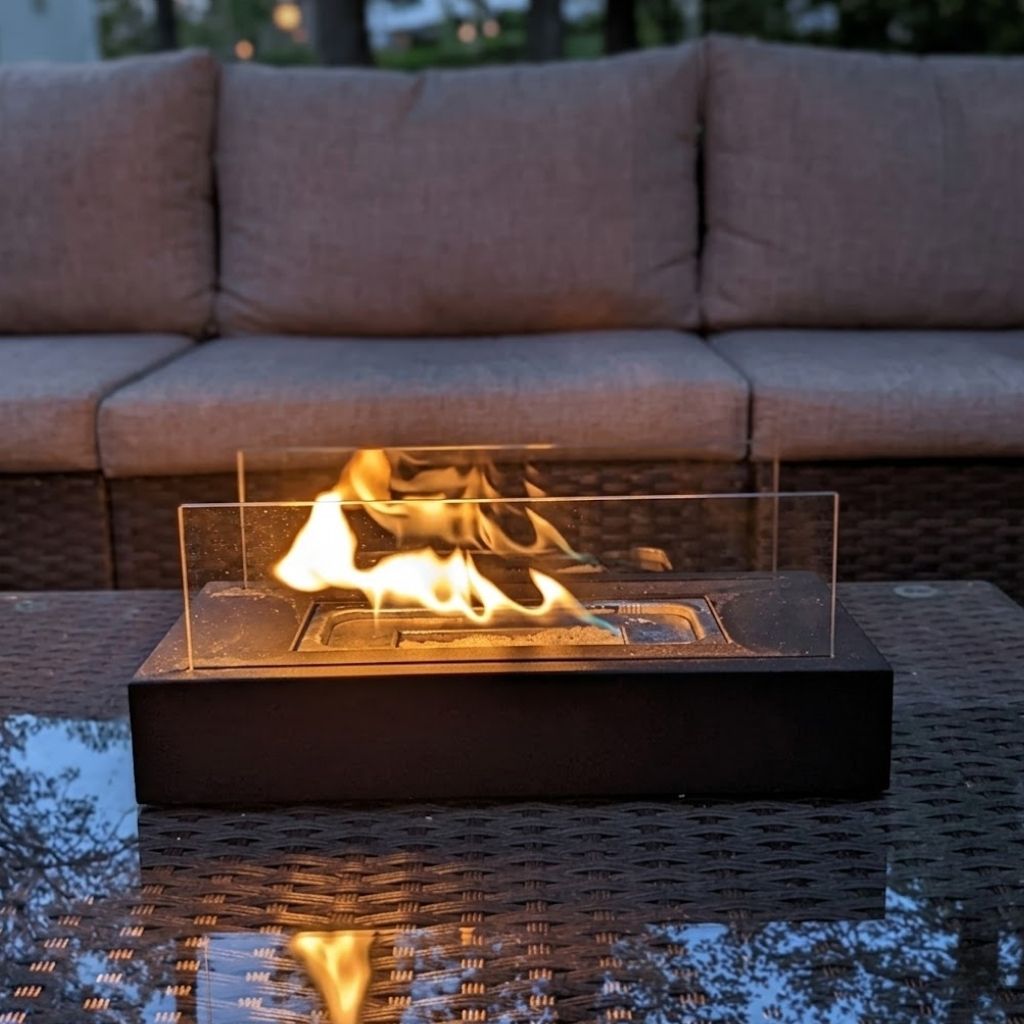 Fire Pit Tabletop Minimalist Portable Rectangle Flame