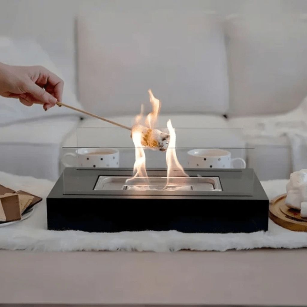 Fire Pit Tabletop Minimalist Portable Rectangle Flame