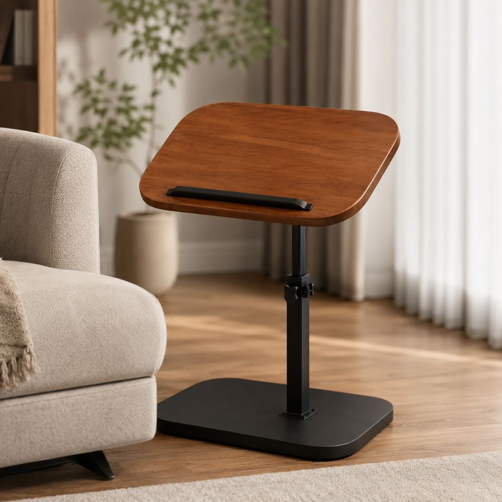 Foldable Laptop Desk Adjustable Tilt Bedside Table Small Space