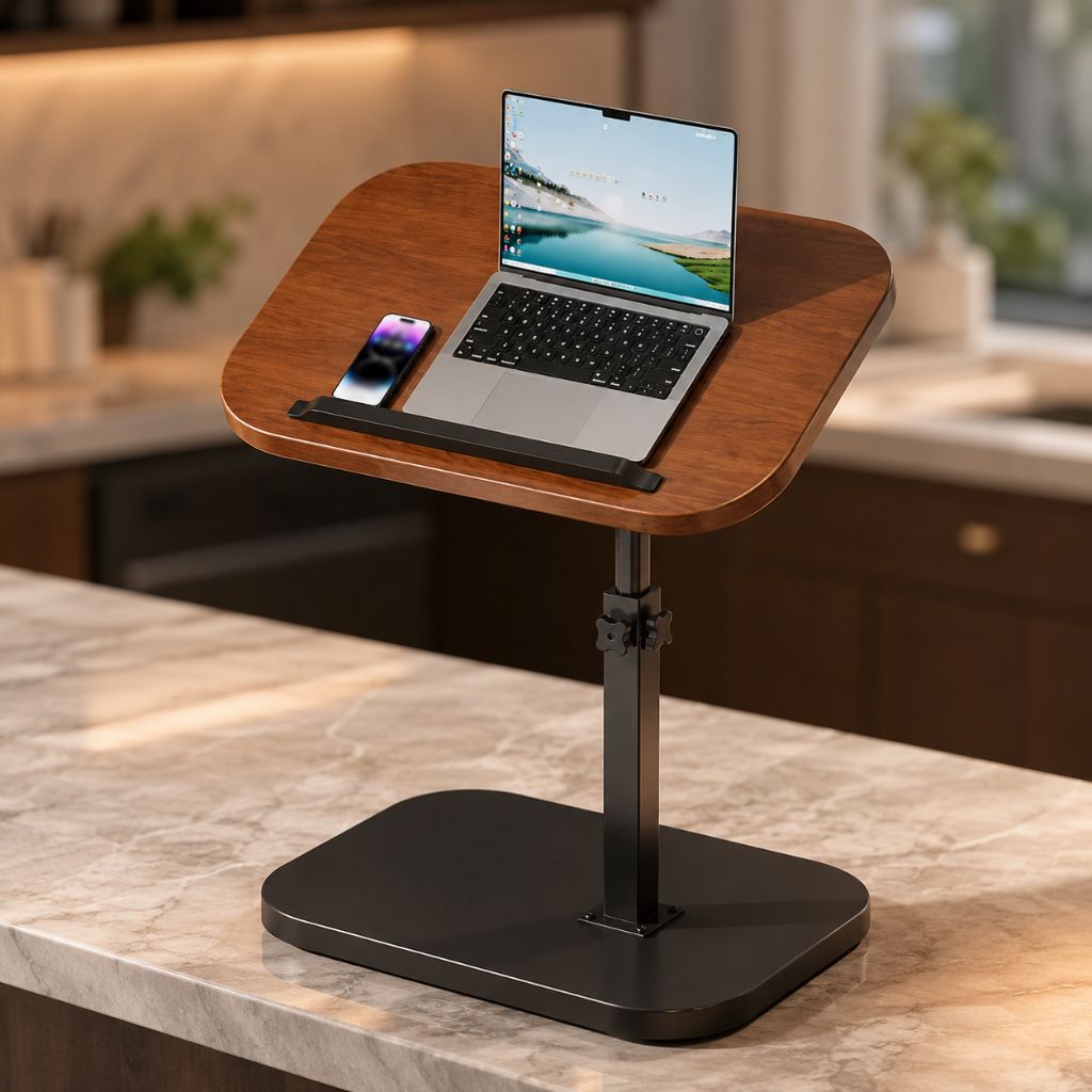 Foldable Laptop Desk Adjustable Tilt Bedside Table Small Space