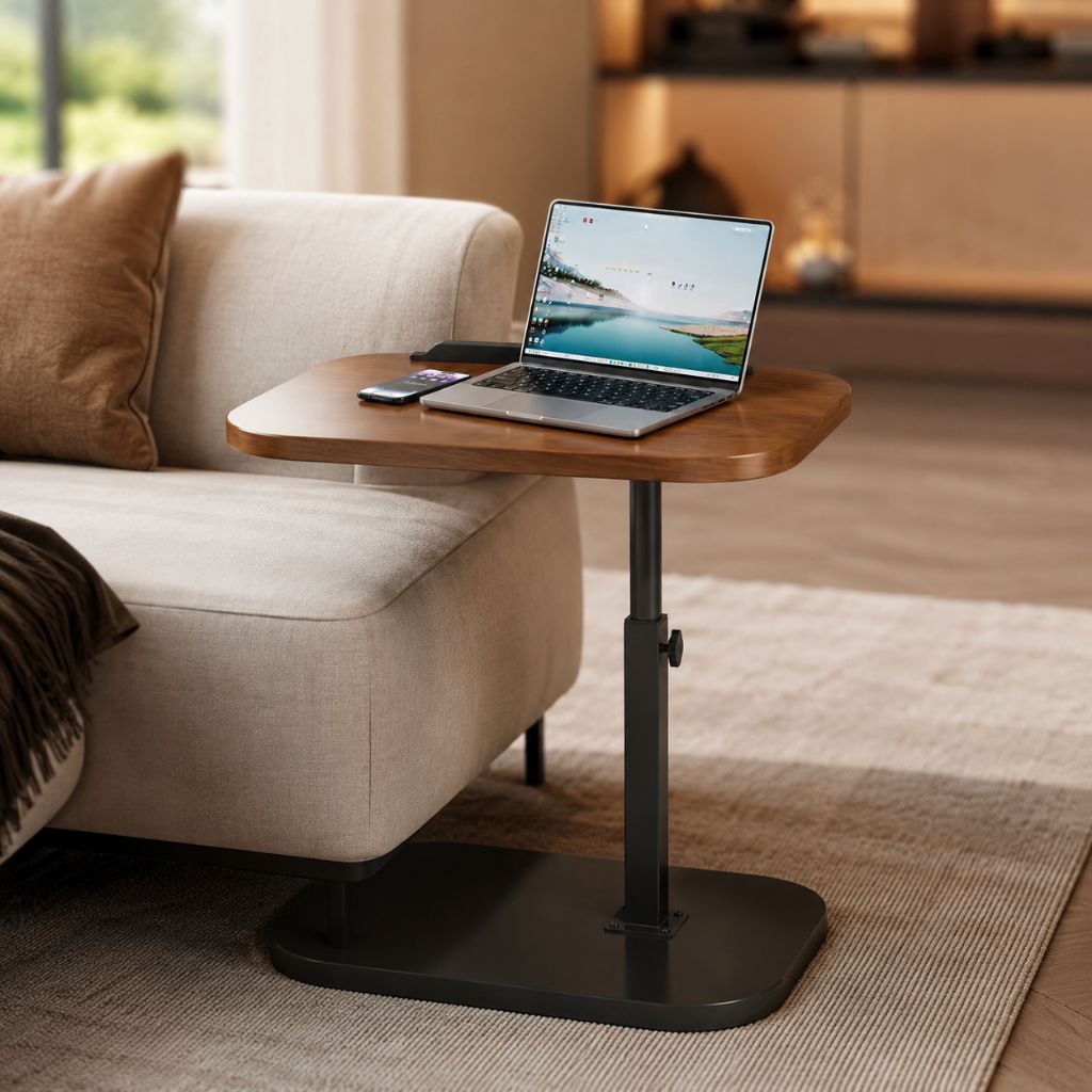 Foldable Laptop Desk Adjustable Tilt Bedside Table Small Space