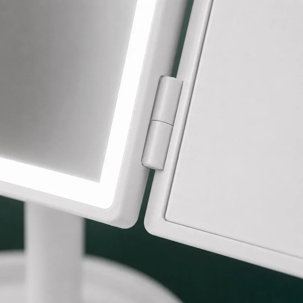 Foldable Makeup Magnifying Mirror with LED Light 3 Tone Dimmable