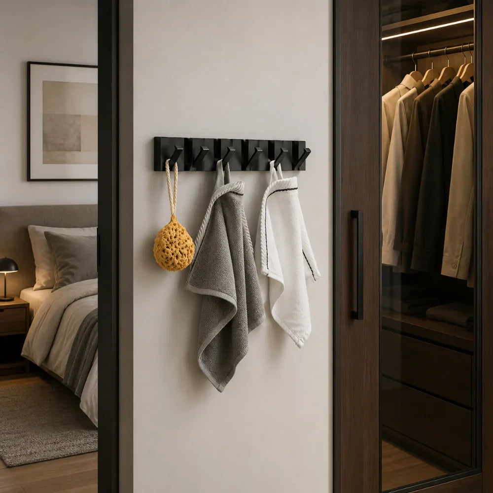 Foldable Wall Hook | Minimalist Stainless Steel – 2 to 6 Hooks