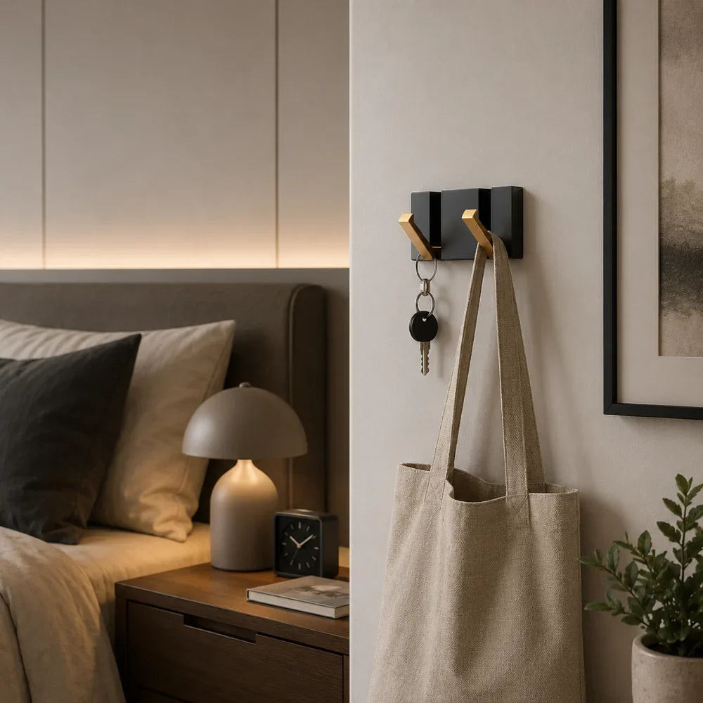 Foldable Wall Hook | Minimalist Stainless Steel – 2 to 6 Hooks