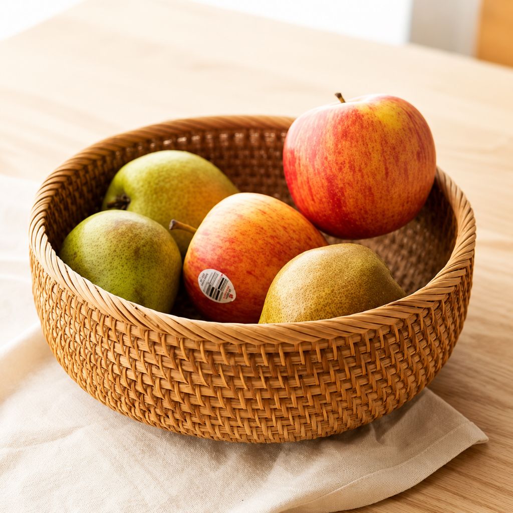 Handwoven Wicker Storage Basket for Home Use