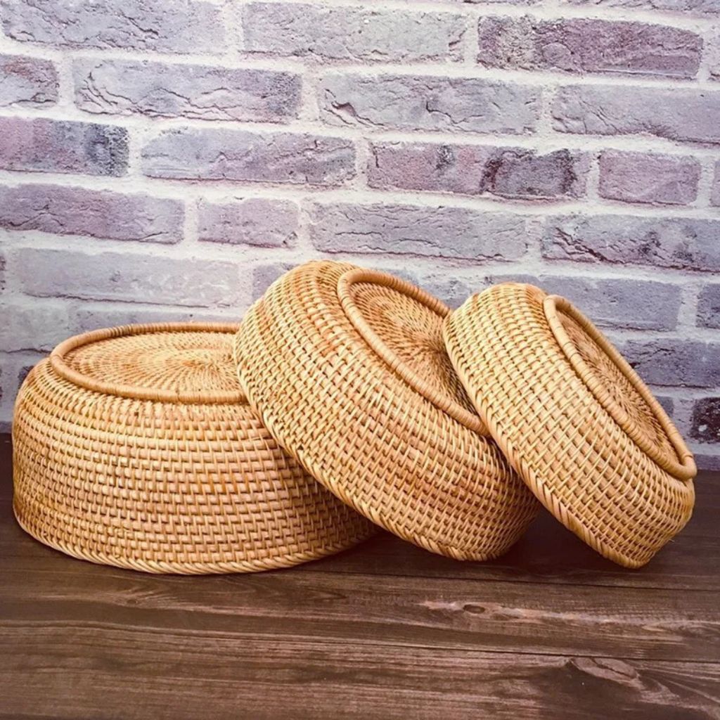 Handwoven Wicker Storage Basket for Home Use