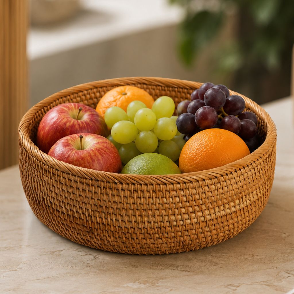 Handwoven Wicker Storage Basket for Home Use