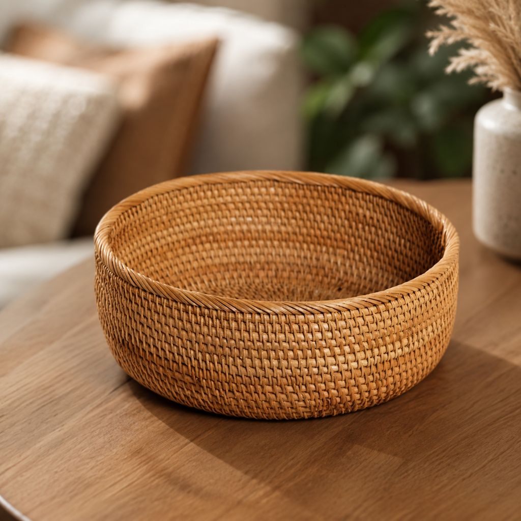 Handwoven Wicker Storage Basket for Home Use