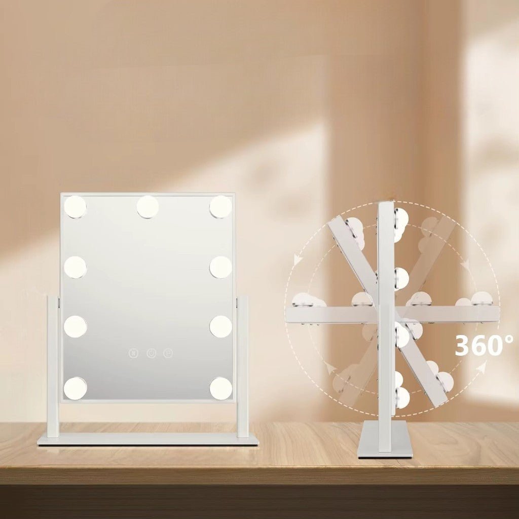 Hollywood Vanity Mirror with LED Bulbs 360° Rotation