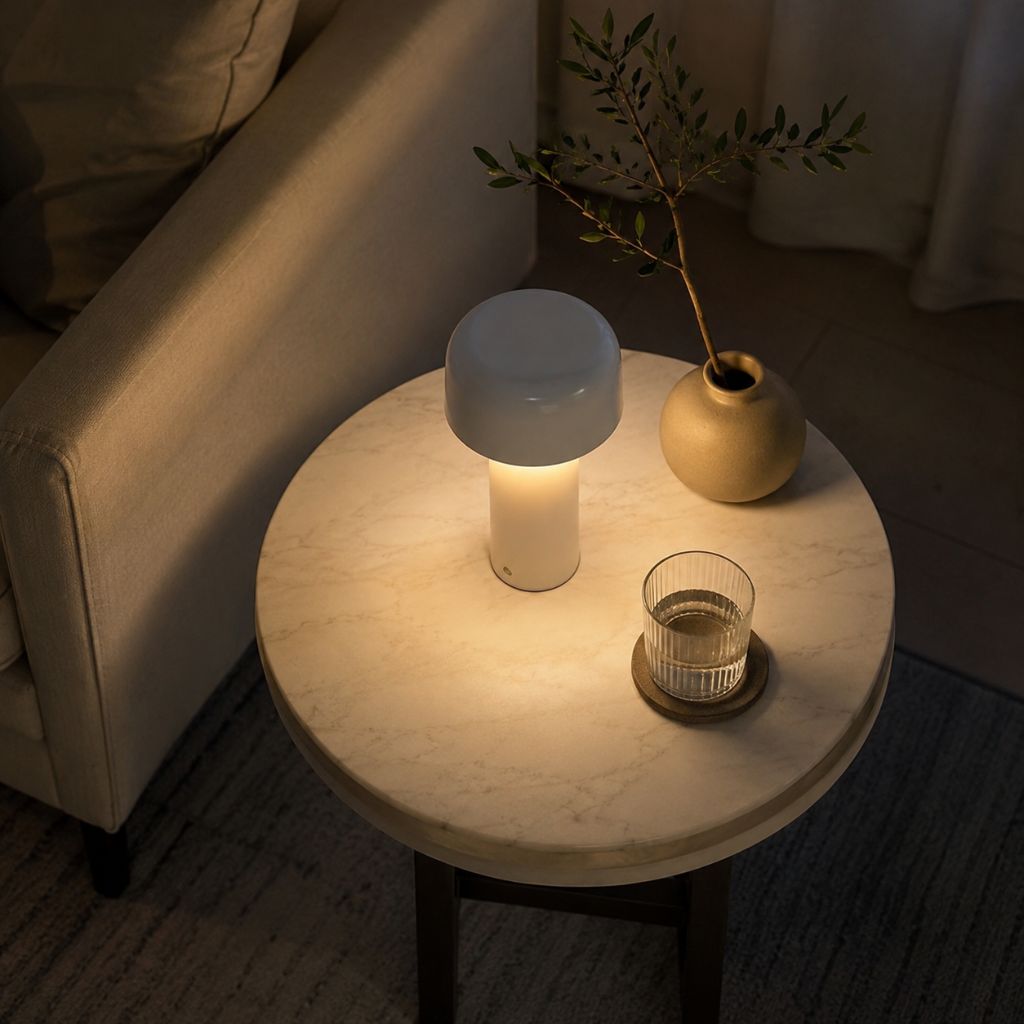 Italian Cordless Table Lamp with Tricolor Dimming