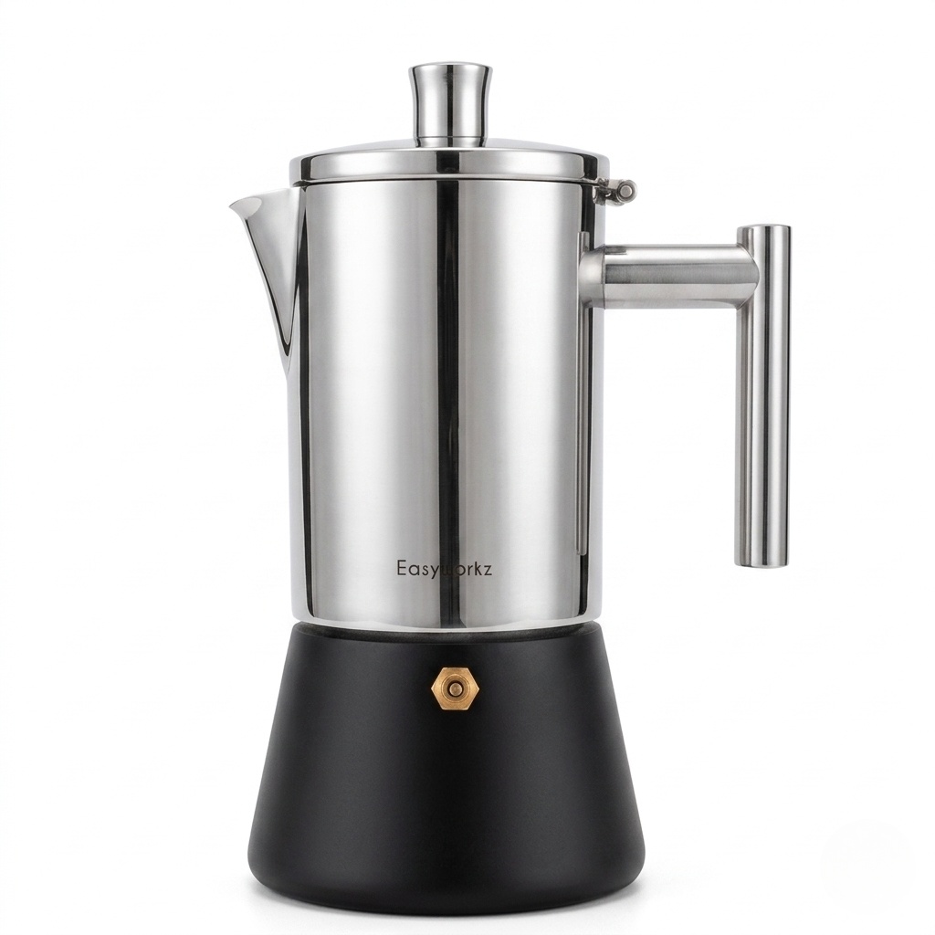 Italian Moka Pot - Stainless Steel Design