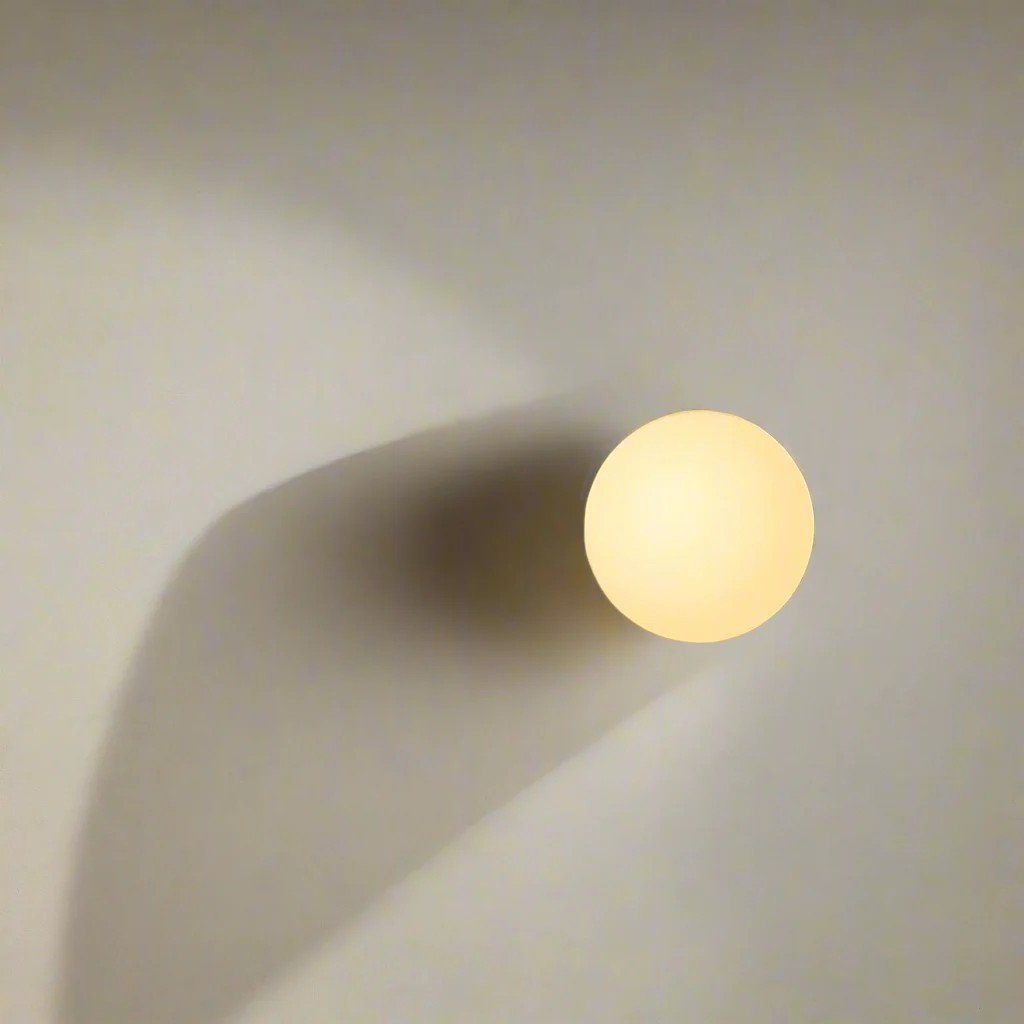 Japandi Minimalist Spherical Glass Wall Light Sconce
