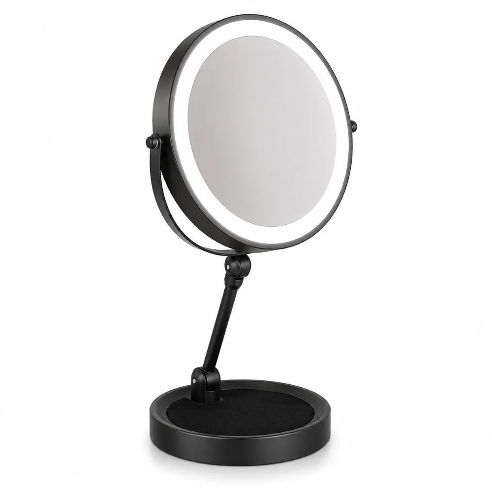 Lighted Tabletop Makeup Mirror 10x Magnifying - Touch Screen Light Control