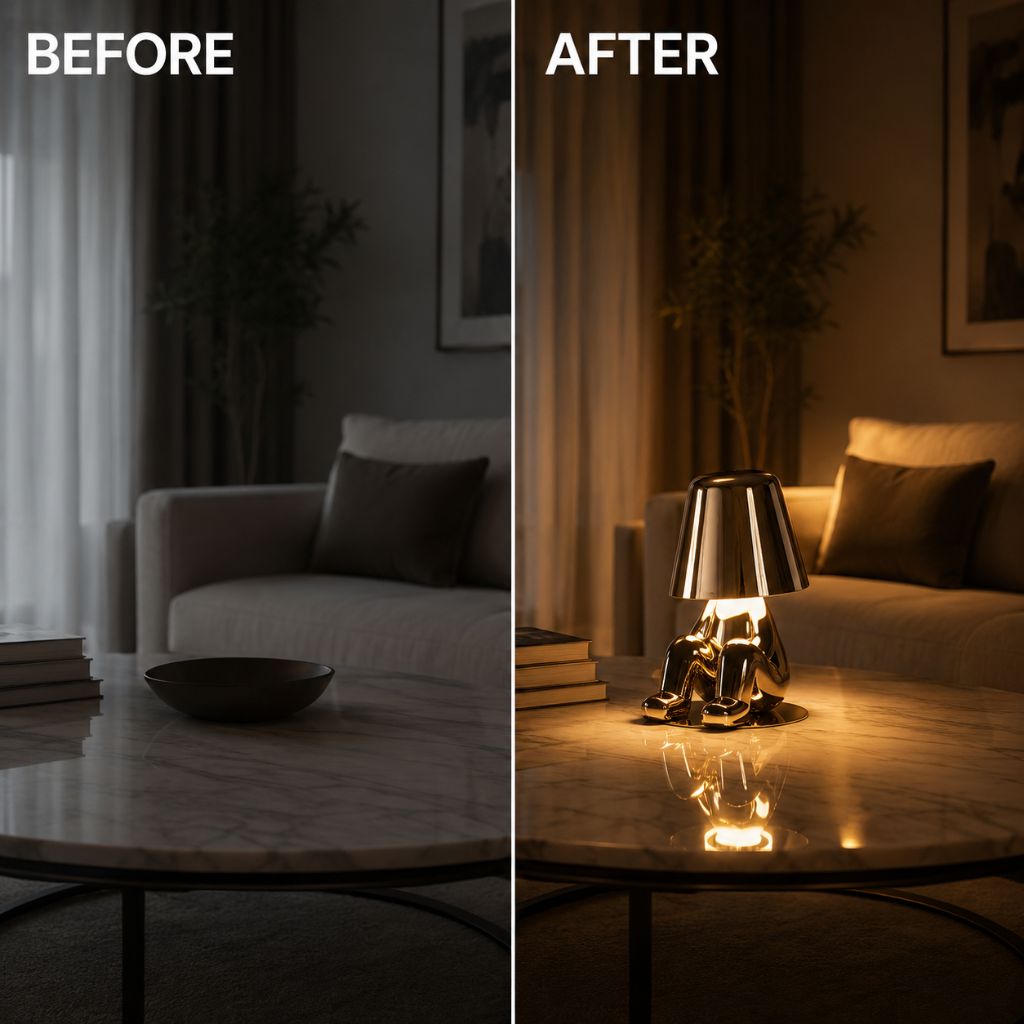 Little Man Lamp | Humanoid Design with Touch Control