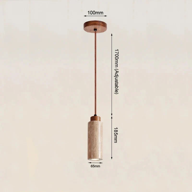 LumiTerra Travertine Pendant Light