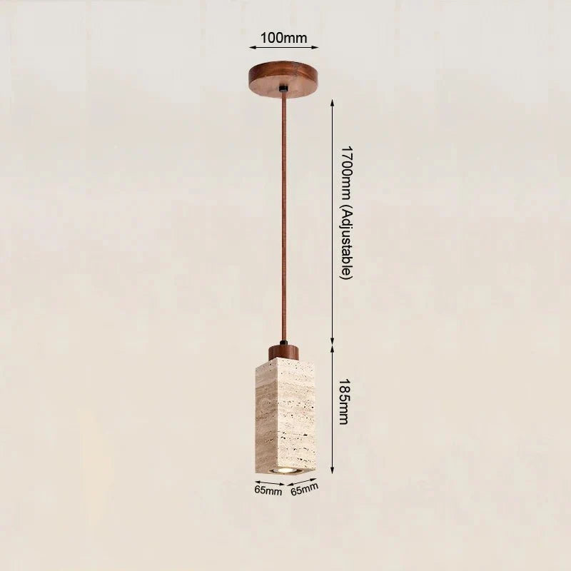 LumiTerra Travertine Pendant Light