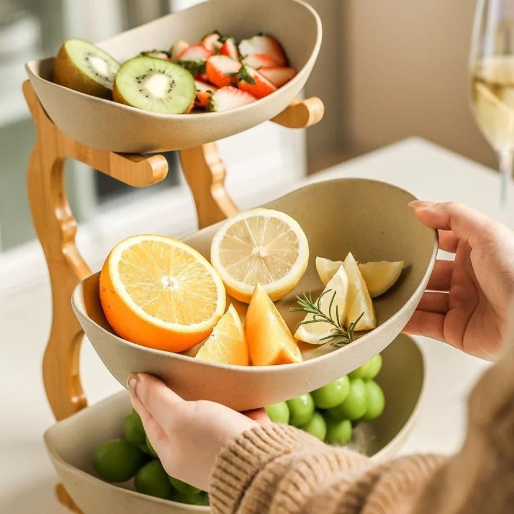 Modern Bamboo Fruit Basket