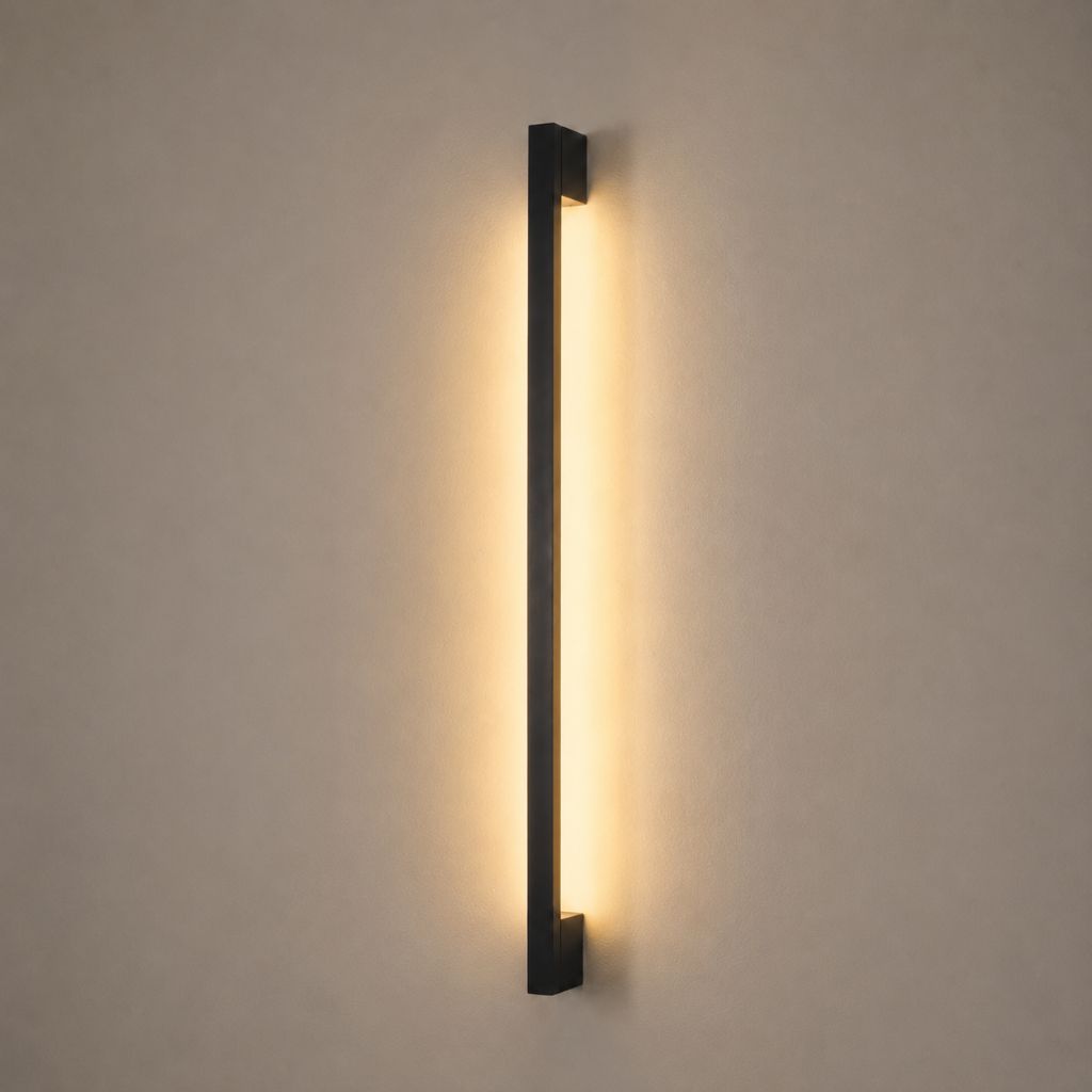 Modern LED Long Wall Lamp Iron Body Silicone Shade Up Down