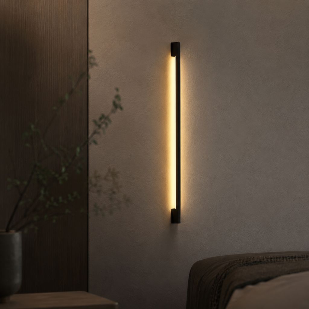Modern LED Long Wall Lamp Iron Body Silicone Shade Up Down