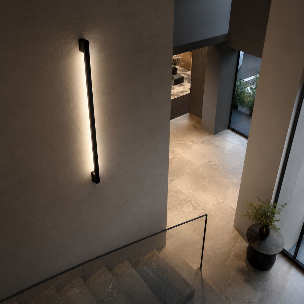 Modern LED Long Wall Lamp Iron Body Silicone Shade Up Down