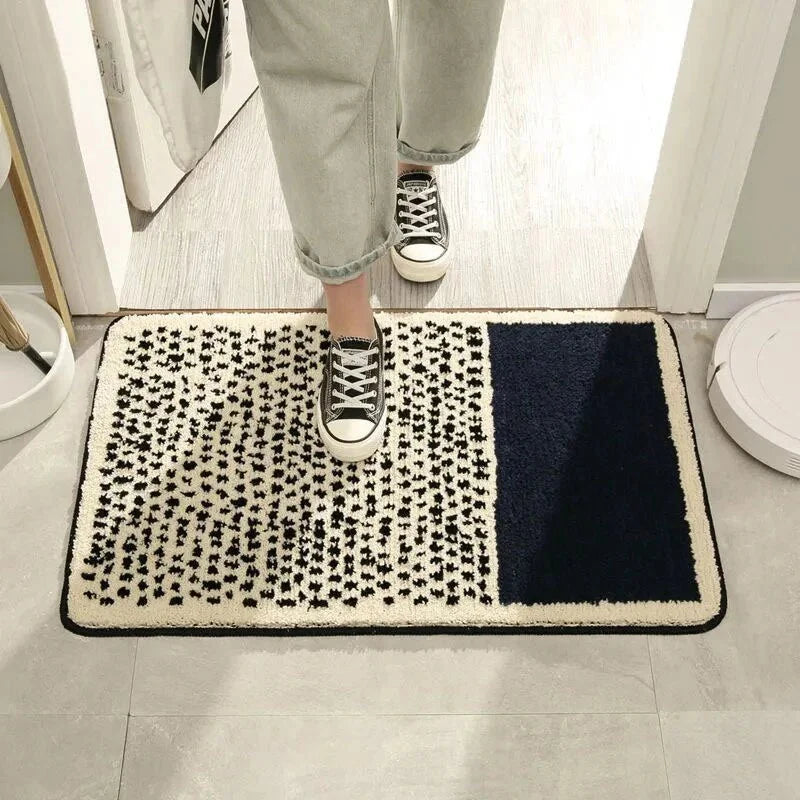Nordic Abstract Bath Mat – Hand-Crafted