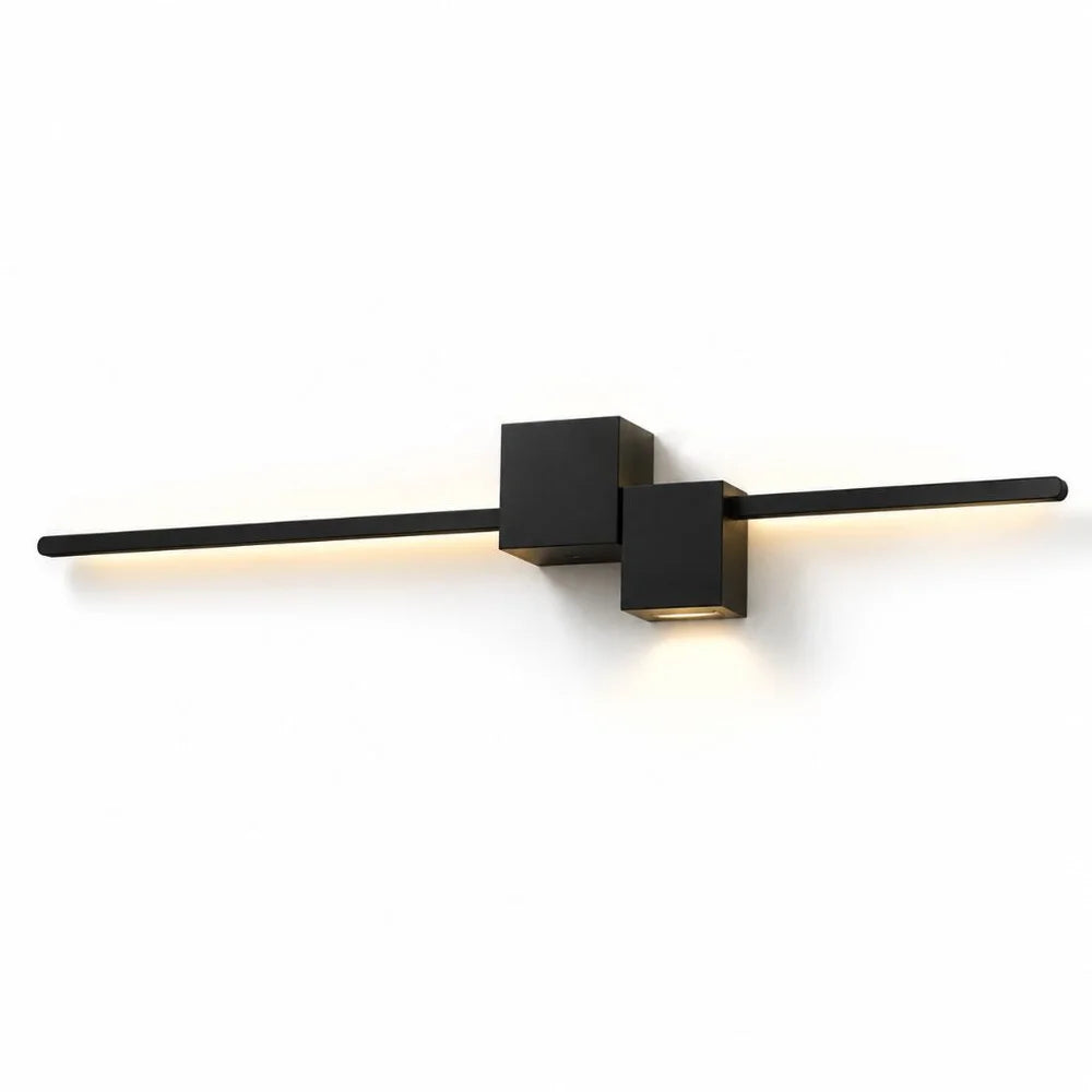 Nordic Minimalist LED Wall Sconce Aluminium Black Art Design