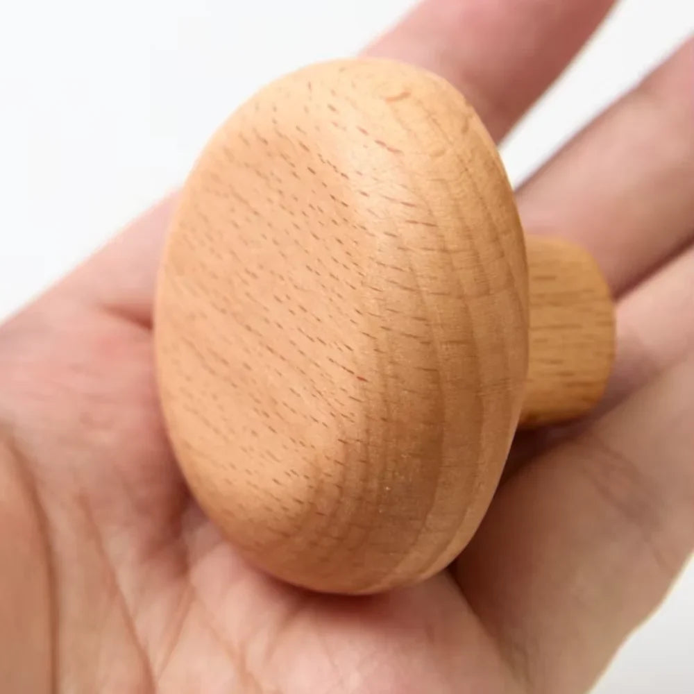 Organic Pebble Solid Wood Wall Hooks – Set of 4