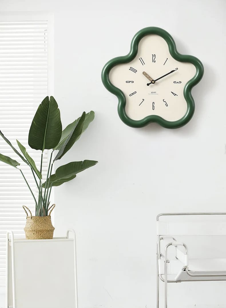 PetalTime - 3D Flower Pendulum Wall Clock with Silent Movement
