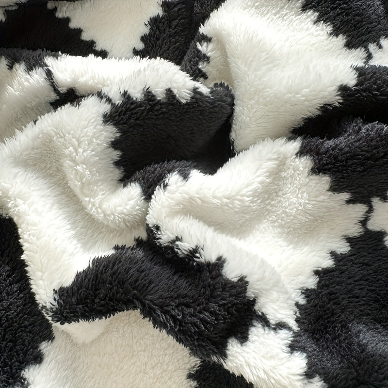 Plaid Flannel Blanket Soft Warm