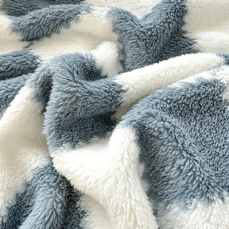 Plaid Flannel Blanket Soft Warm