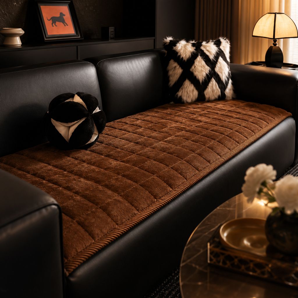 Quilted Sofa Cover Mat – Non-Slip & Pet Scratch Resistant