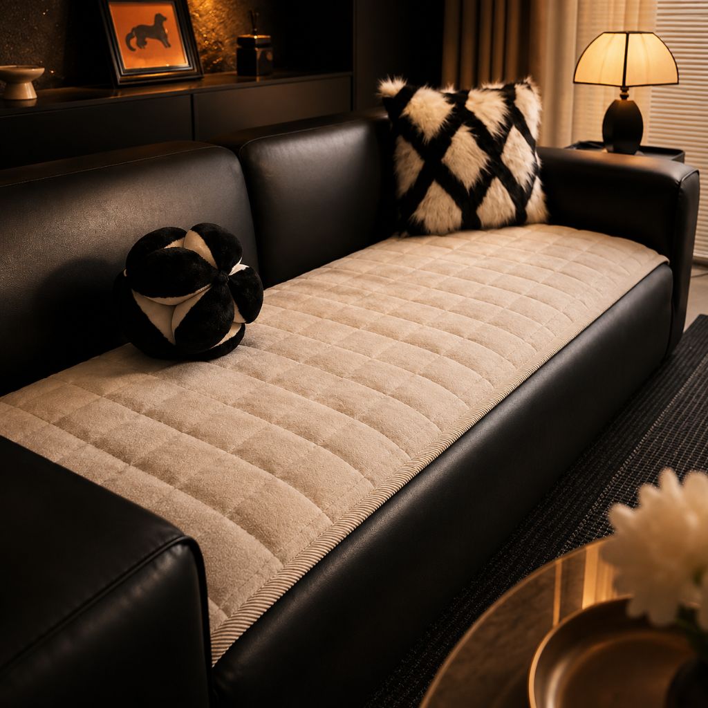 Quilted Sofa Cover Mat – Non-Slip & Pet Scratch Resistant