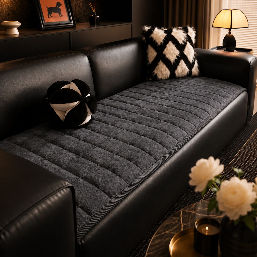 Quilted Sofa Cover Mat – Non-Slip & Pet Scratch Resistant