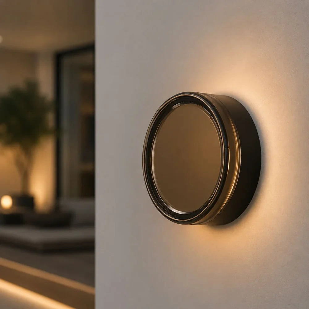 Round LED Wall Sconce IP65 CCT Switch Indoor Outdoor Lamp