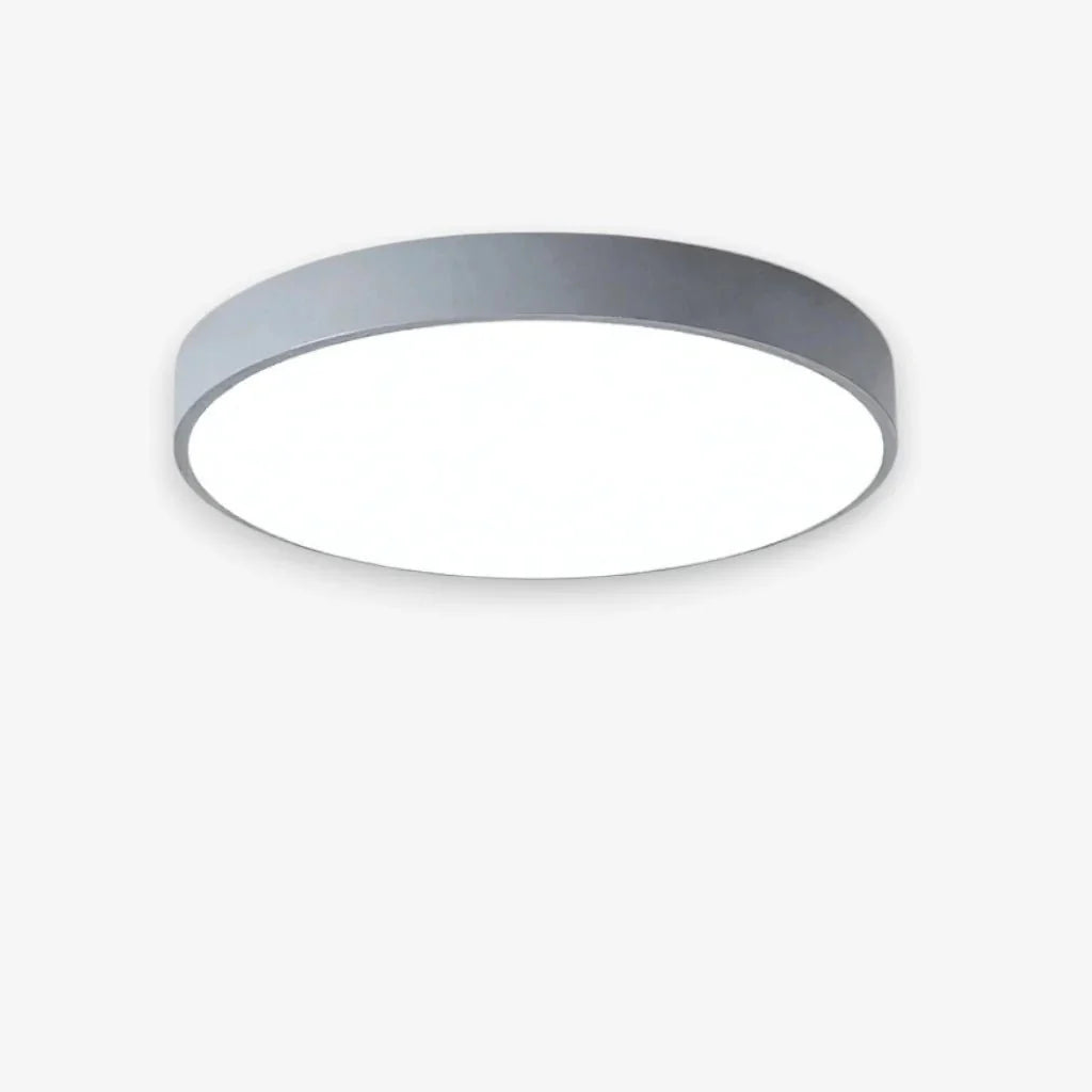 Round Slim Semi Flush Ceiling Light Fixture For Living Room