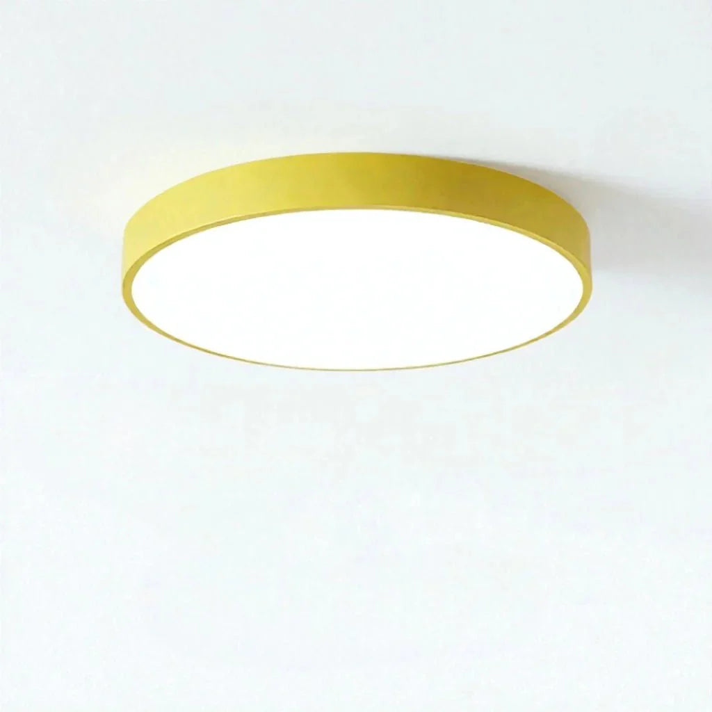 Round Slim Semi Flush Ceiling Light Fixture For Living Room