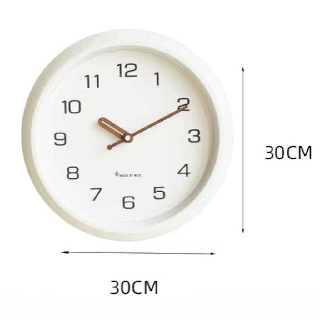 SoftOrb Scandinavian Cream Silent Wall Clock