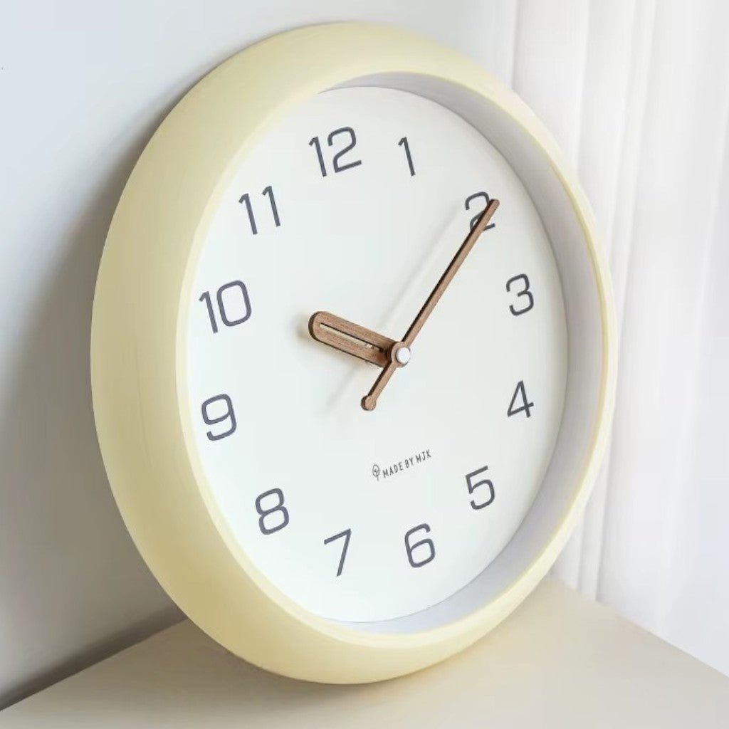 SoftOrb Scandinavian Cream Silent Wall Clock