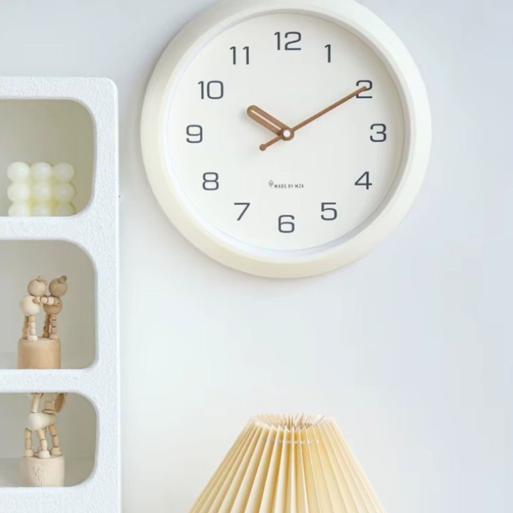 SoftOrb Scandinavian Cream Silent Wall Clock