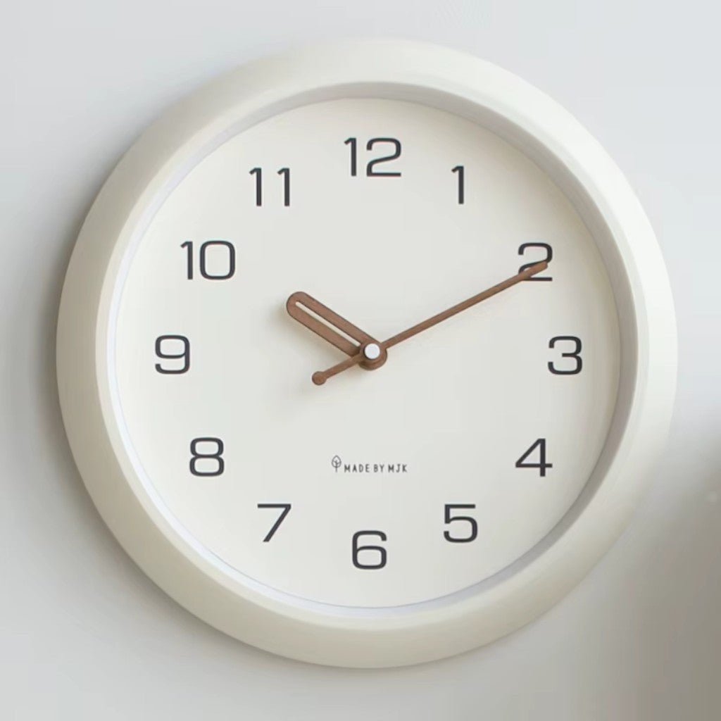 SoftOrb Scandinavian Cream Silent Wall Clock