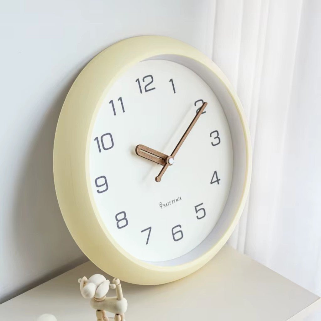 SoftOrb Scandinavian Cream Silent Wall Clock