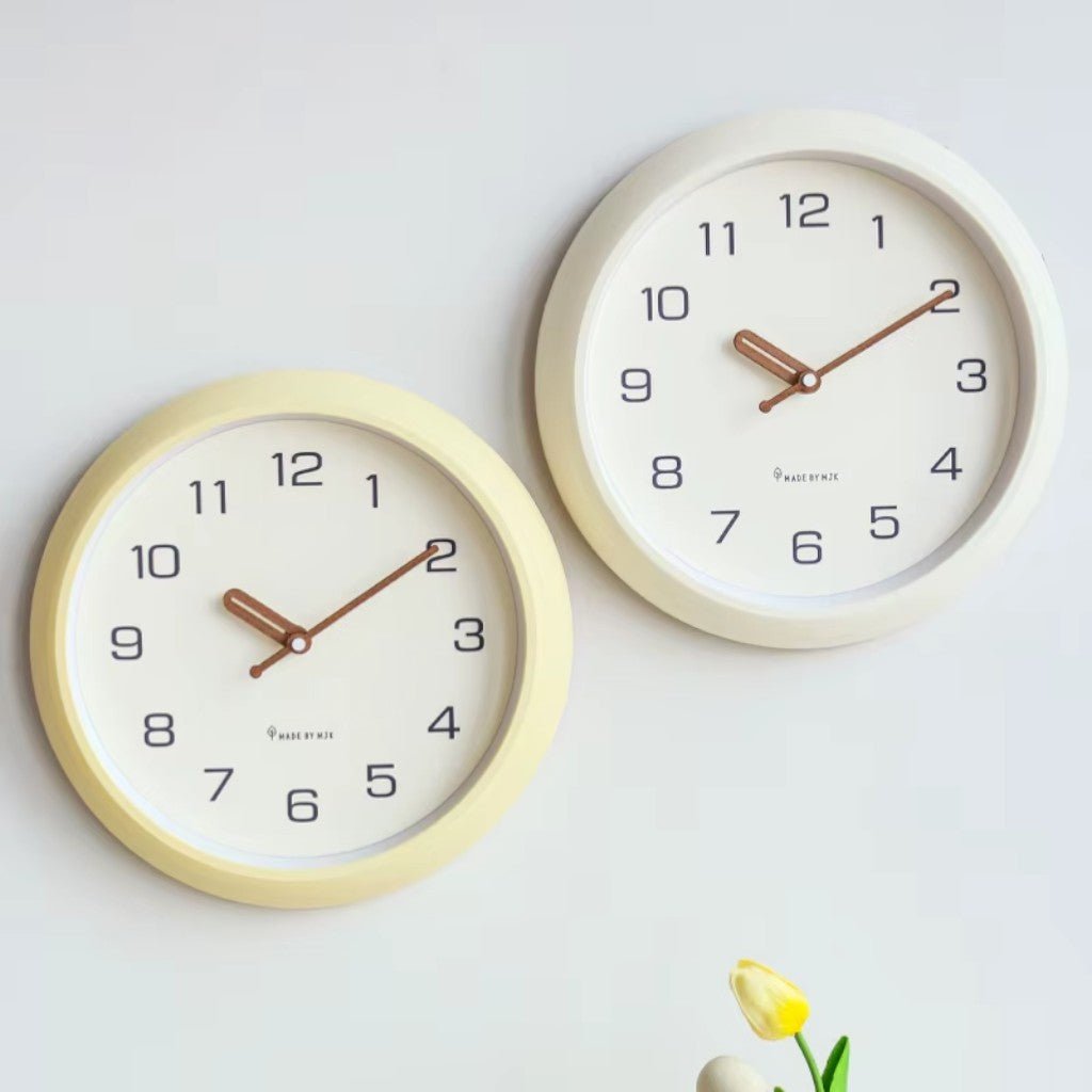 SoftOrb Scandinavian Cream Silent Wall Clock