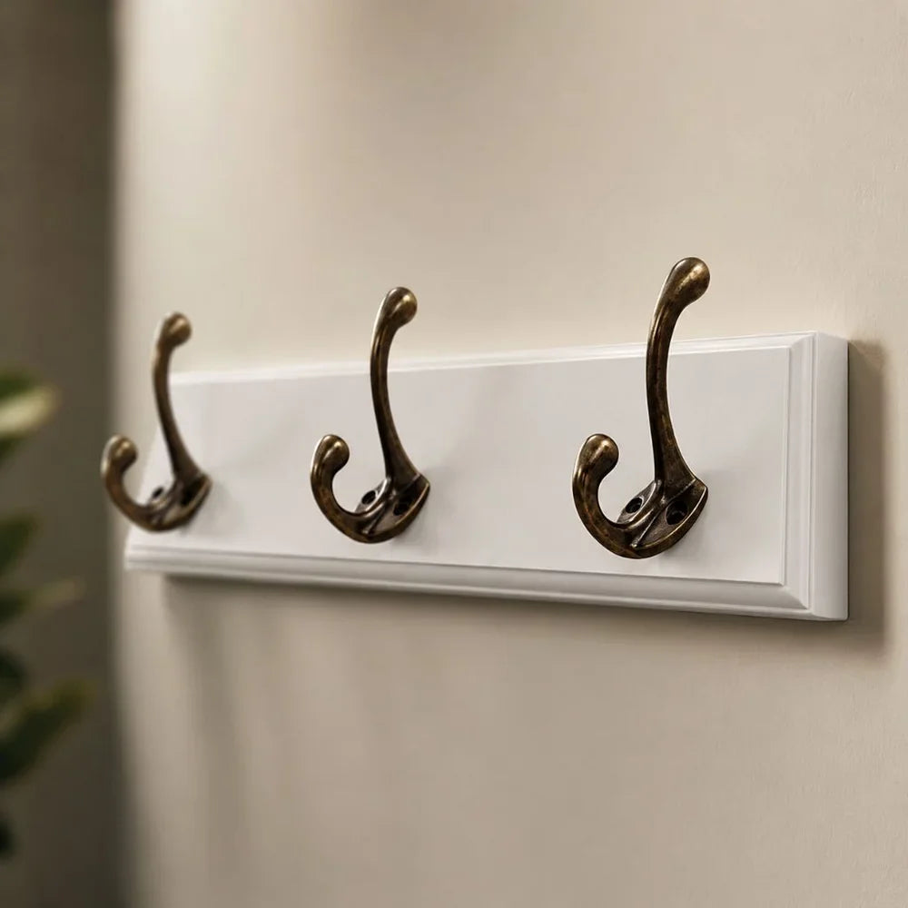Solid Wood Wall Coats & Hats Rack with Hooks | Hallway Storage