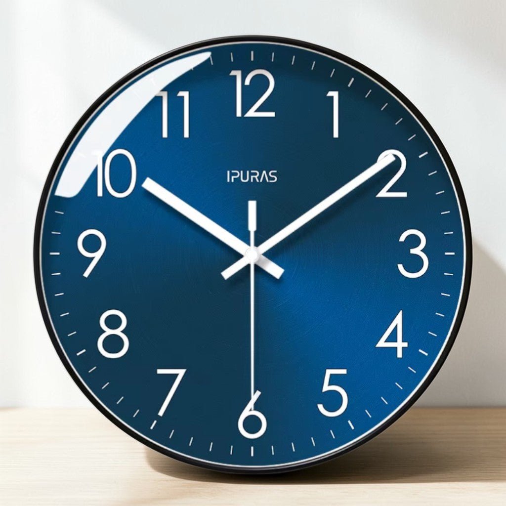 Stellar Blue Silent Quartz Modern Wall Clock